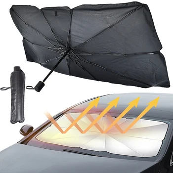 Bil Solsejl Beskytter Parasol Auto Foran Vinduet Parasol Dækker Interiør Forruden Dækker Beskyttelse Forrude Tilbehør