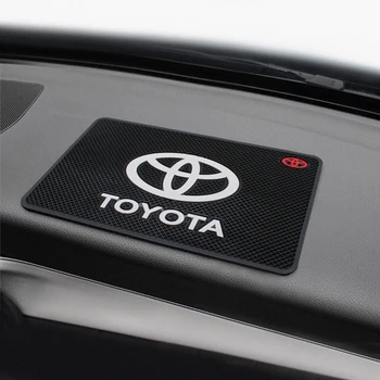 Bil Styling, Auto Emblem Dashboard Telefon Anti-slip PVC Mat Pad For Toyota Corolla Yaris Rav4 Avensis Auris Camry C-hr-86 Prius