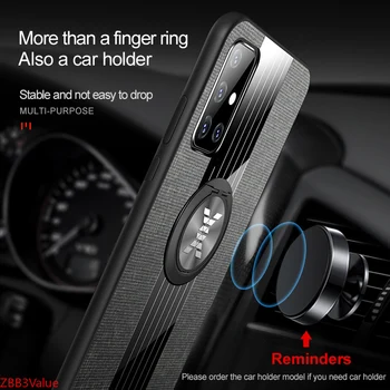 Bil magnetholder Ring Tilfældet For Samsung Galaxy S8 S9 S10E S10 S20 Plus Ultra A01 A10, A20 A40 A51 A71 A905G læder Telefonens cover