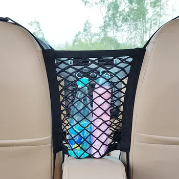 Bil opbevaring net stammen seat elastiske reb net universal storage pose lomme bur opbevaringspose autostol tilbage taske