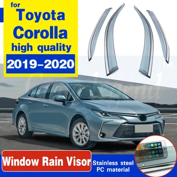 Bil regnslag Vindue Visirer Markiser Regn Sol Deflektor Vagt Vent Dækker Protektor For Toyota Corolla 2019-2020 Bil tilbehør