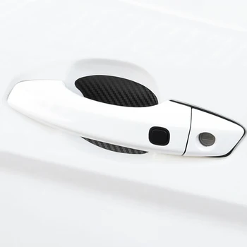 Bilens dørhåndtag Carbon Fiber Sticker Beskyttelse Film til skoda rapid octavia A2 A4 A5 A7 karoq fabia Kodiaq tesla model 3