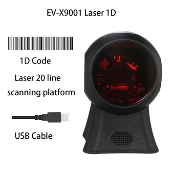 Billigste stregkodelæser 1D 2D Wried stregkode scanning platform Automatisk stregkode scanning desktop-USB-Barcode scanner EVAWGIB