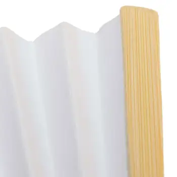 Blank Hvid DIY Papir, Bambus Folde Fan for Hånd Praksis Kalligrafi Trække sektor form håndholdt Folde Papir