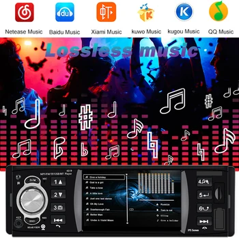 Bluetooth 4.2 1 Din 4,1 Tommer Audio Video MP5 Afspiller TF USB-Hurtig Opladning ISO Fjernbetjening Flerfarvet Belysning Bil Radio Auto Dele