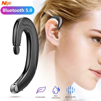 Bluetooth-5.0 Trådløse Hovedtelefoner Bone Conduction Sports Headset Hovedtelefon med Mikrofon Dual Version Ørestykke Øretelefoner 2020 Ny