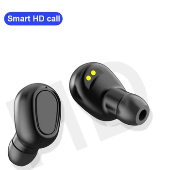 Bluetooth-5.0 Øretelefon Mini i Øret Øretelefoner Sport Bluetooth Headset Trådløse Hovedtelefon med Mikrofon til iPhone til Samsung Xiaomi
