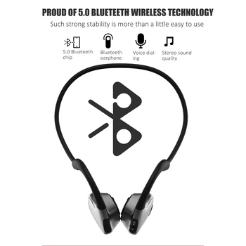 Bluetooth5.0 Bone Conduction Bluetooth Headset Ergonomisk Design Trådløse Hovedtelefoner Hovedtelefonerne Kører Cykling Kørsel Kontor