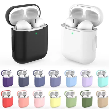 Blød Silikone Airpods Sager For Apple Airpods 1/2 Tilfælde Trådløse Bluetooth Hovedtelefoner Cover For Apple luft bælg Opladning Max Tasker