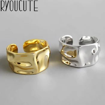 Boheme Vintage Stor Uregelmæssig Geometriske Ring Til Kvinder, Mænd Boho Antik Sølv Farve Kno Ringe Boho Smykker Anillos 2021