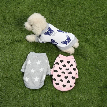 Bomuld Dog T-shirt, Hættetrøjer Pet Tøj til Hunden Pels Katten Puddel Bichon Pommerske Schnauzer Dog Outfit Tøjet Kostume Dropship