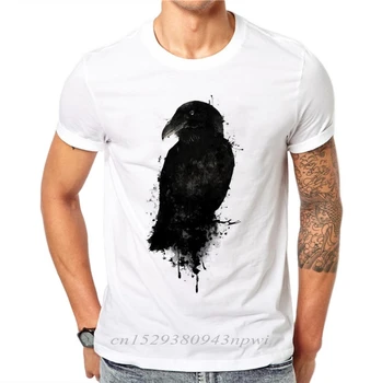 Bomuld Mænd 3D-Print Sort Krage T-Shirt Sommer Kunstnerisk Design Casual t-Shirts Toppe Mandlige kortærmet T-shirt Plus Størrelse 3XL