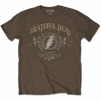 Brun Grateful Dead Bolt Officielle Tee T-Shirt Herre