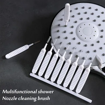 Brusehoved rensebørste Brusebad Dyse Anti-Tilstopning Pore Hul Hul Mobiltelefon Hul Tastaturer Rengøring Værktøj til Badeværelse