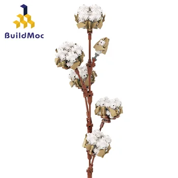 BuildMoc Skaberen Ekspert Buket Xinjiang Bomuld byggesten MOC Skaberen Blomst Dekoration Model Mursten Legetøj Til Børn Gave