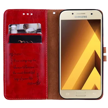 Business Læder Tegnebog Taske Til Samsung Galaxy A3 2017 A320-Stå-Kort Holder Taske Til Samsung En 3 2017 Hud Flip Phone Coque
