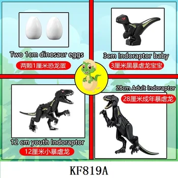 Byggesten Æg Baby Unge Voksne Trex WT-REX Dilophosaurus Dinosaur væksttal Børn Legetøj KF819A KF911A KF912A KF917A