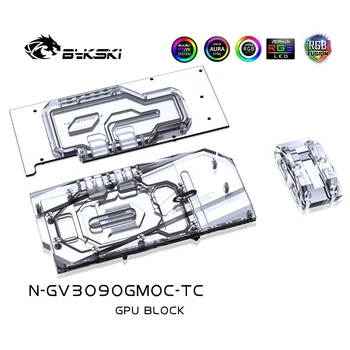 Bykski N-GV3090GMOC-TC,GPU Aktiv Bagplade Blokere For GIGABYTE RTX 3080 3090 Gaming/Eagle/Turbo/Vision OC,VRAM Køling Blok