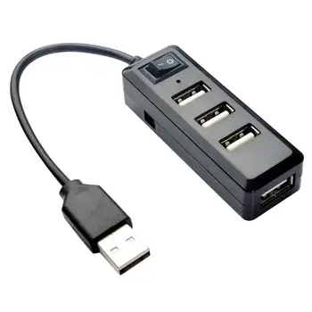 Bærbare 4 Ports USB 2.0-HUB Telefonen Afgift Splitter Udvidelse Adapter med Switcher Plug and Play Understøtter Hot-Swap