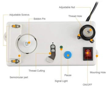 Bærbare Automatiske Spolen Opruller for Stor Kapacitet symaskine OS Plug