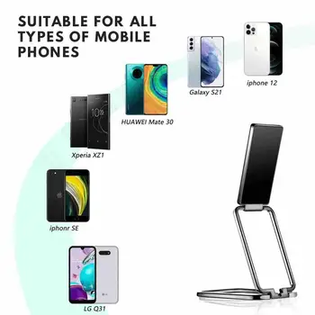 Bærbare Metal Mobiltelefon Holder 360° - Pladsen Rotation Selv Holde Enheden monteres for Xiaomi Samsung S20