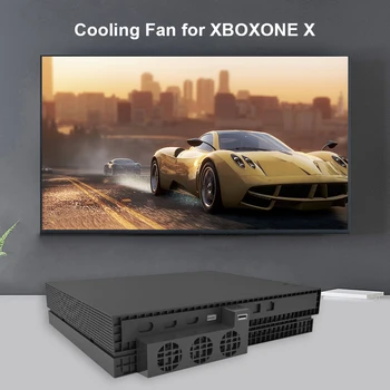 Bærbare Temperatur Kontrol USB-Cooling Fan for Xbox One X spillekonsol Eksterne 3 Fans Smart Køligere