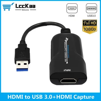 Bærbare USB 3.0 Spil Capture Kort 1080P HDMI-kompatibel video Pålidelig streaming-Adapter Til Live-Udsendelser Optage Video