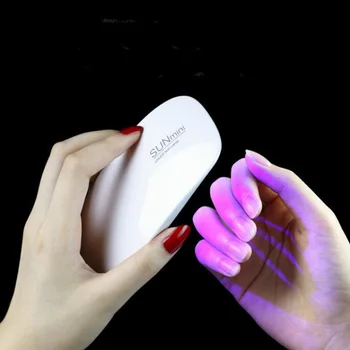 Bærbare UV-Nail-Lampe 6W Solen Mini UV-Lampe Søm Ovn Gel Negle tørremaskine Manicure Lys LED Nail Lampe