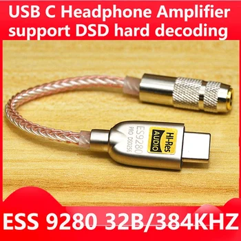 Bærbare hovedtelefonforstærker ES9280C Typec Lyd HIFI-Adapter HPA ESS DSD Headset Type C DAC Amp til Android-Telefon