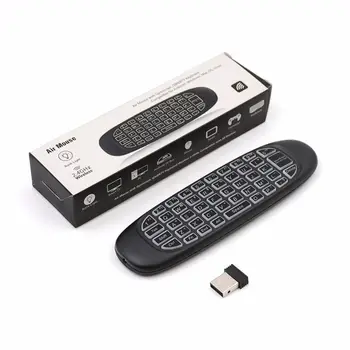 C120 RGB 7 Baggrundslys Flyve Air Mouse Wireless Baggrundsbelyst Tastatur G64 Genopladelige 2,4 G Smart Fjernbetjening til Android Tv Box
