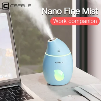CAFELE 160ml mango korn Ultralyd luft luftfugter USB-El-air Aroma diffuser kølige tåge maker med 3 farver lys til hjemmet