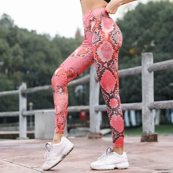 CAIDA Kvinder 3D Digital Udskrivning Leggings Trænings-og Push-Up Kvinder Leggins Slangeskind Sexet Casual Trykt Træning Legging 7 Farver
