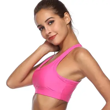 CAIDA Kvinder Sports Bh Med Telefon Lomme-Komprimering Push Up Underwear Top Åndbar Kvindelige Polstret Yoga Sports-Bh Vest