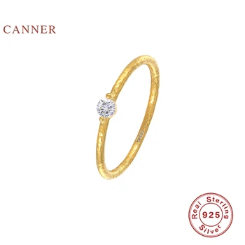 CANNER Hvid/Gul/Blå Glossy/Rynke Ring 925 Sterling Sølv Luksus Fine Smykker Ringe Til Kvinder Anillos Bague 2021 Tendens