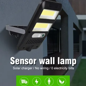 COB Soldrevne Offentlig Gade væglampe Motion Sensor Udendørs Haven Sikkerhed Lampe Dekoration Nat Lys Vandtæt