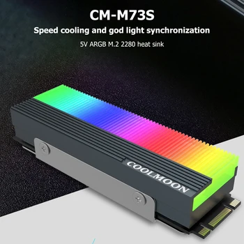 COOLMOON CM-M7S M. 2 SSD Heatsink Køligere 2280 ARGB Solid State Disk-Radiator Varmeafledning Pad til M. 2 2280 SSD Harddisk Hot