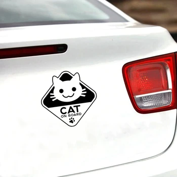 CS31084# Cat om Bord Die-Cut Vinyl Decal Bil Mærkat Vandtæt Auto Decors på Bilens karosseri Kofanger Bag Vinduet