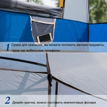 Camping telt stranden telte Dual Layer udendørs camping 3-4 Person, læhegn op Vandtæt barraca de acampamento tente de camping