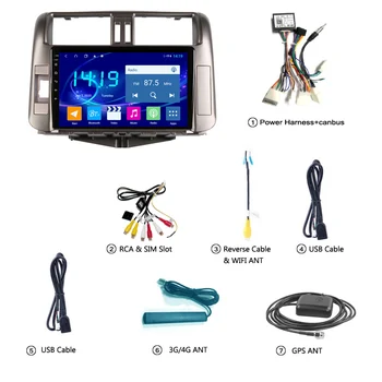 Car Radio Multimedia Android 10 Video-Afspiller, GPS Navigation Til Toyota LAND CRUISER PRADO J150 2009-2013