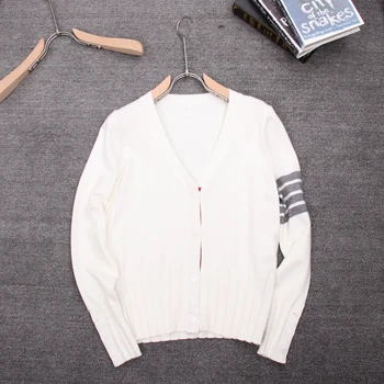 Cardigan Kvinder Sweater Y2k Toppe Koreansk Stil, Mode Trøjer 2021 Tøj Med Lange Ærmer Strikket Oversize Kawaii Stribet Tøj