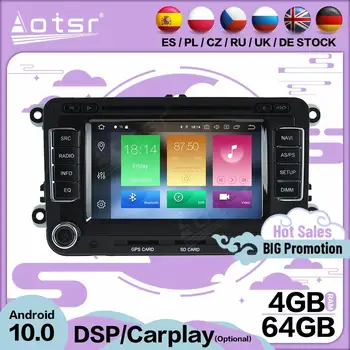 Carplay Mms-Stereo Android 10 Player For VW Golf 6 Passat B6 B7 Polo Touran Tiguan GPS BT Audio Radio Modtager Head Unit