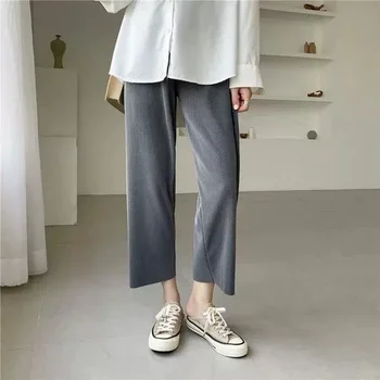 Casual Bukser Kvinder Populære Pluse 5XL Sommer Bukser til Kvinder koreansk Stil Streetwear Studerende Simpel Solid Lige Smarte Ins