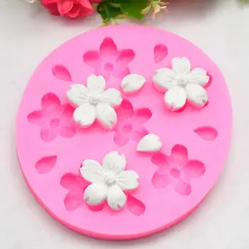 Cherry Blossom Blomst Silikone Formen Kage Udsmykning Værktøjer Silikone Fondant Kage Forme Chokolade Forme DIY Bagning Værktøj