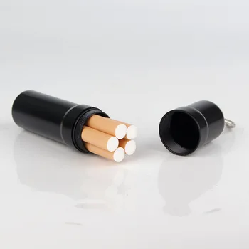 Cigaret Rubrik Rustfrit Stål Tobacco 5 Cigaretter med Nøglering Holder Max Vandtæt Cigaretter opbevaringsboks