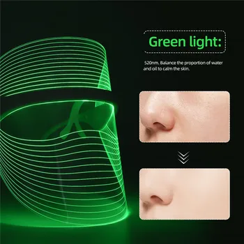 CkeyiN 7 Farve LED Facial Mask i Huden Foryngelse Acne Remover USB-Genopladelige Lys Terapi Anti Rynke Ansigt Maske, Skin Care