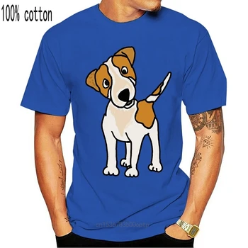 Cool Sjove Hvalp Jack Russell Terrier Hund Top kvalitet Bomuld Mode print mænd tshirt cool funny mænd t-shirts toppe 2018