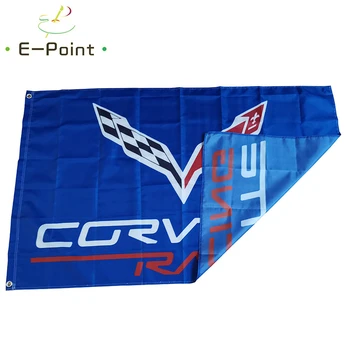 Corvette Racing Flag 2*3 ft (60*90cm) 3 ft*5ft (90*150 cm) Størrelse Julepynt til Hjem Flag Banner Gaver