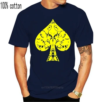 Custom t-Shirts til Mænd Kort Ærme Nye Ankomst Sommer Stil Tøj 30 farver Ace Spade Blomster Tribal Spar Poker T-Shirt