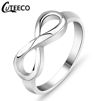 Cuteeco Sølv Farve Infinity-Ring, Eternity-Ring Charms Bedste Ven Gave Uendelige Kærlighed Symbol, Fashion Ringe Til Kvinder