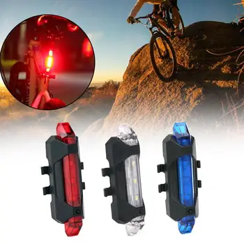 Cykel Lys 5 LED USB-Genopladelige Mountain Bike baglygte Baglygte Nat Riding Advarsel Cykel Lys Cykel Tilbehør